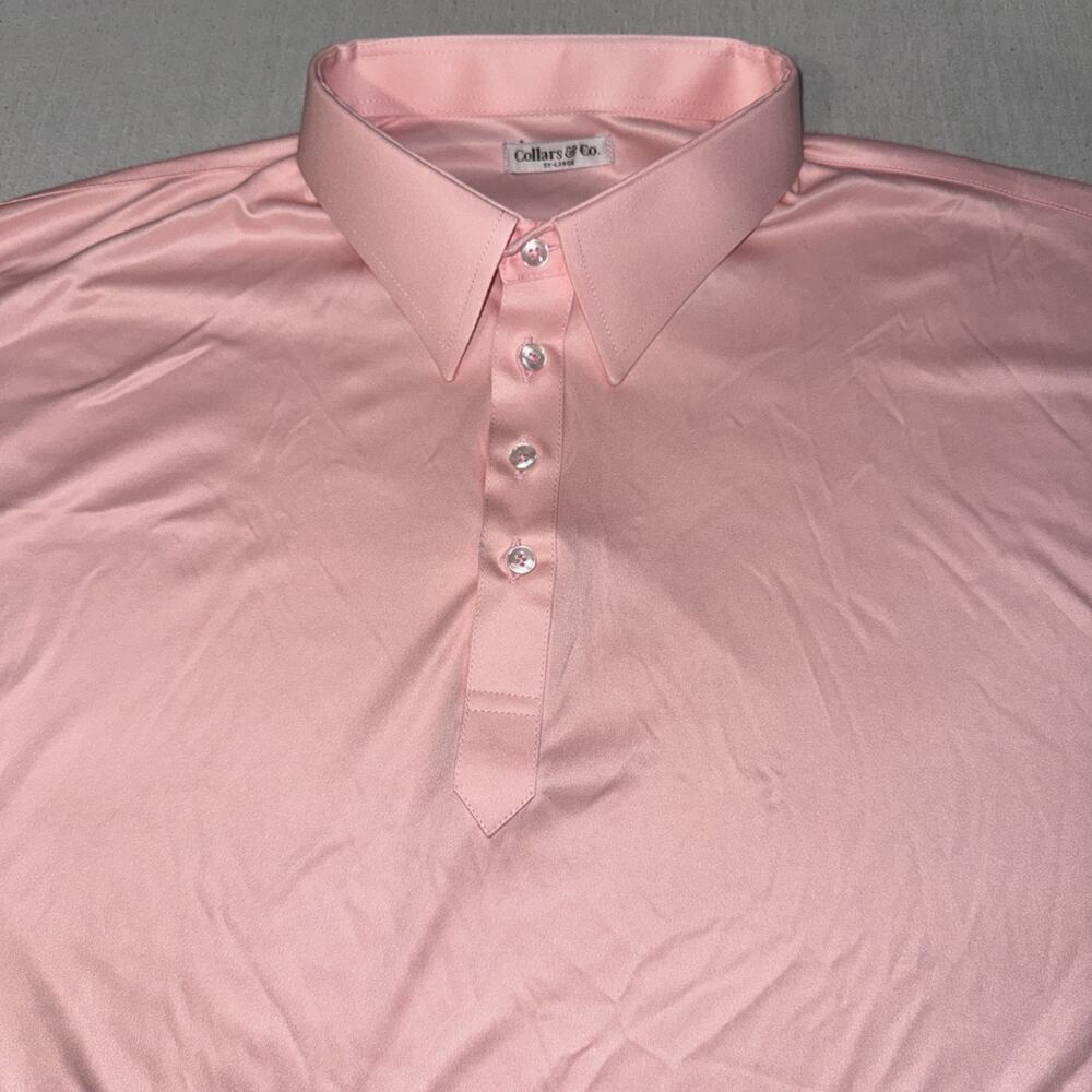 Collars and Co Golf Polo Solid Pink Size 3XL Preppy NWOT